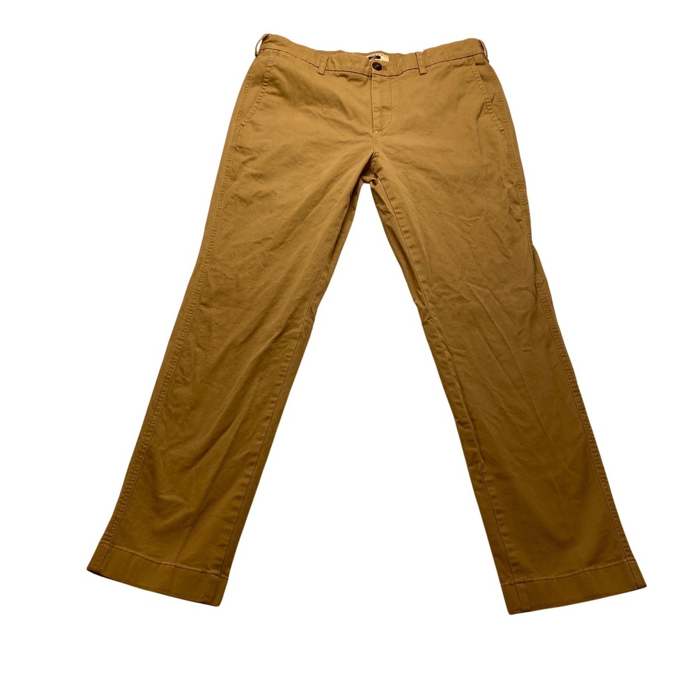 Joseph Abboud Mens 37x34 Khaki Tan Stretch Chino Pants‎  Flat Front Cotton Blend